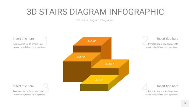 渐变黄色3D阶梯PPT图表9 渐变黄色3D阶梯PPT图表9