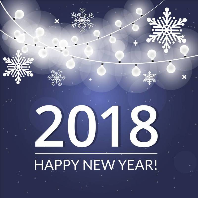  的平面设计矢量新年贺卡