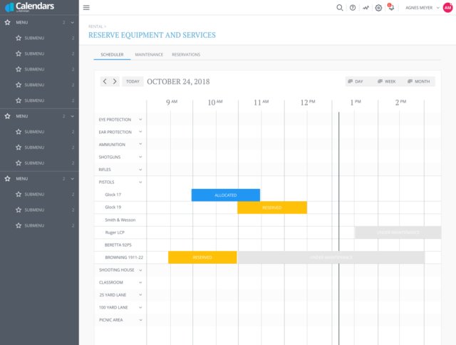 日历快速原型设计UI工具包，管理员日历