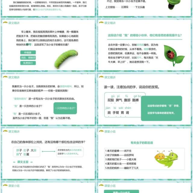 部编版二年级语文下册我是一只小虫子课件PPT模板 部编版二年级语文下册我是一只小虫子课件PPT模板