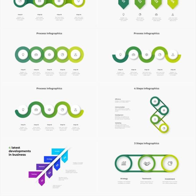 绿色流程结构图目录摘要并列信息图表PPT素材Infographic Green 绿色流程结构图目录摘要并列信息图表PPT素材Infographic Green