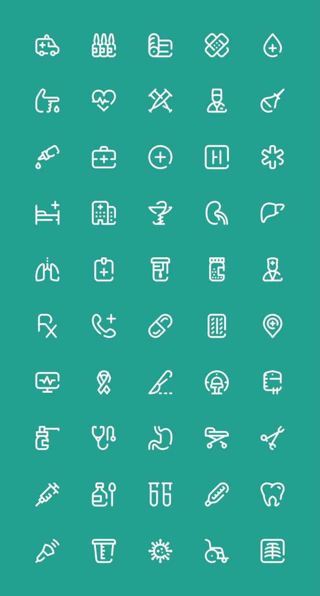 50 枚医院元素图标