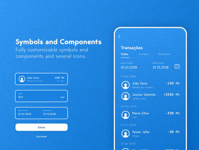 素描阵营UI套件,Cashly Fintech UI工具包 素描阵营UI套件,Cashly Fintech UI工具包