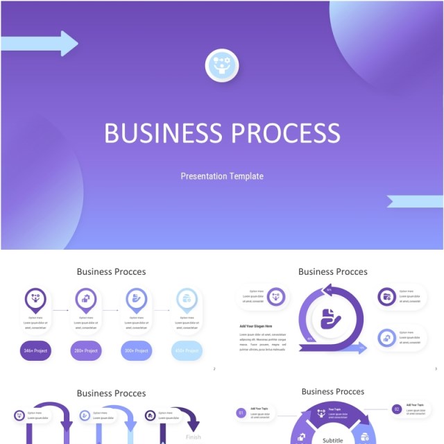 商务处理业务流程PPT信息图表business process powerpoint