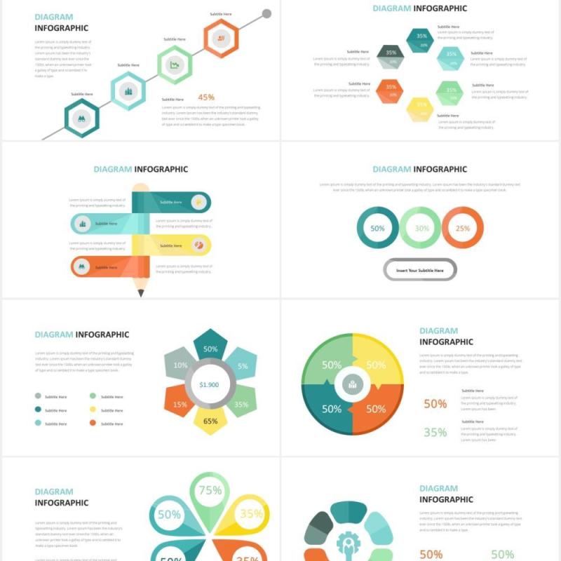 创意可视化圆形阶梯信息图表PPT素材Diagram Infographic Powerpoint Template