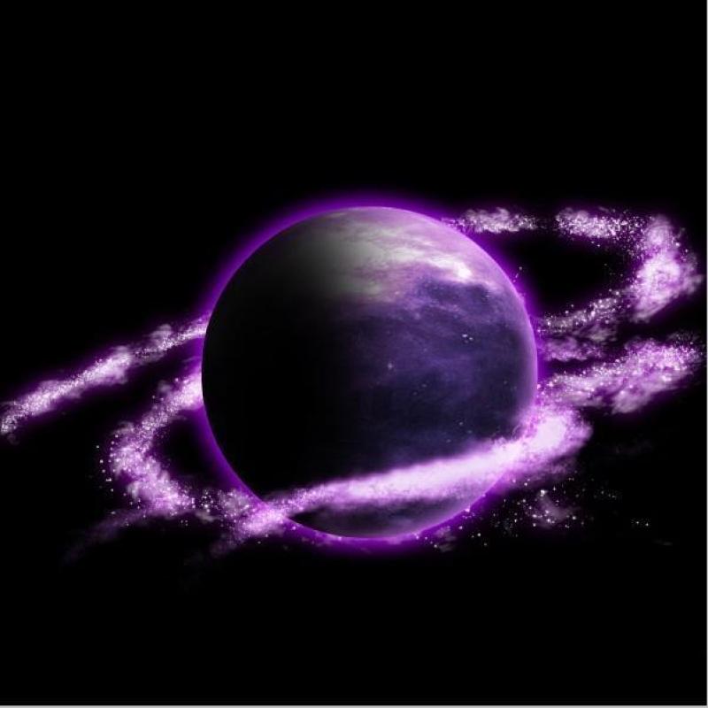 紫色行星高清PSD