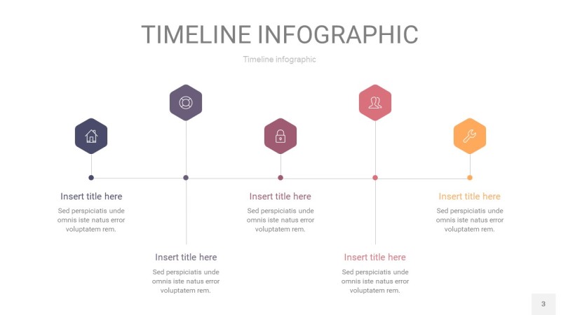 渐变紫黄色时间轴PPT信息图3