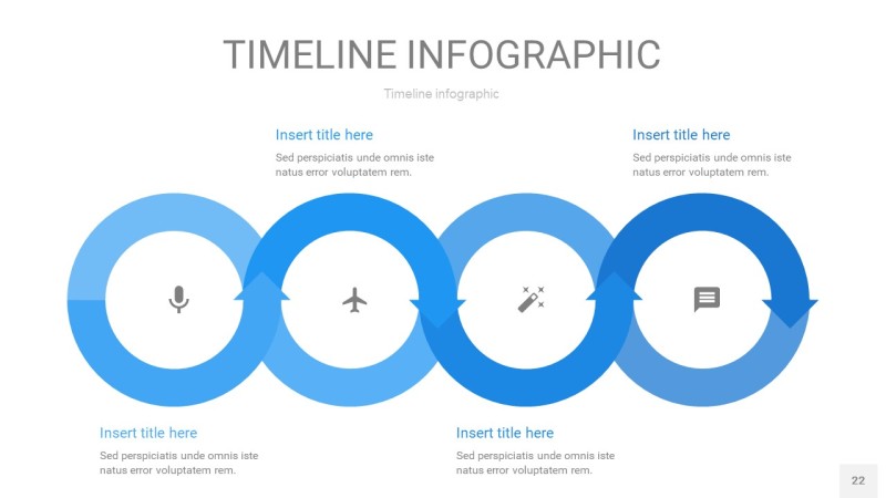 天蓝色时间轴PPT信息图22