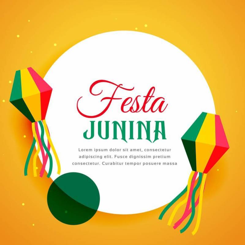 巴塞罗那节日的节日junina海报设计