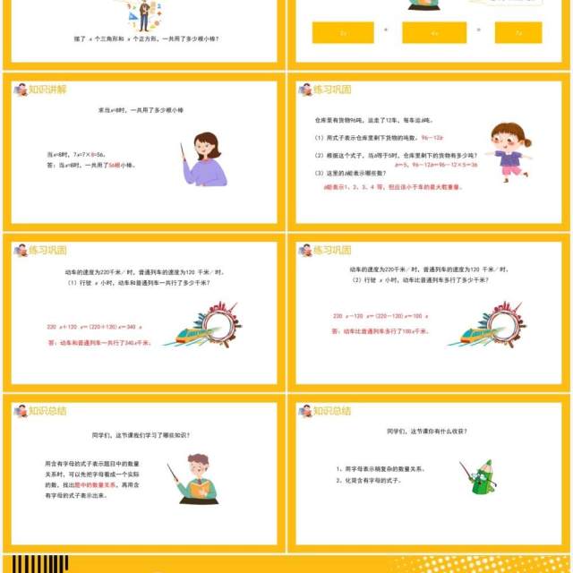 部编版五年级数学上册用字母表示数课件PPT模板 部编版五年级数学上册用字母表示数课件PPT模板