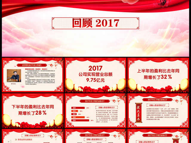 2018狗年企业年会颁奖典礼总结ppt