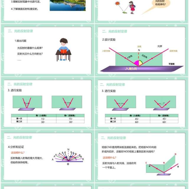 部编版五年级科学上册光的反射PPT模板