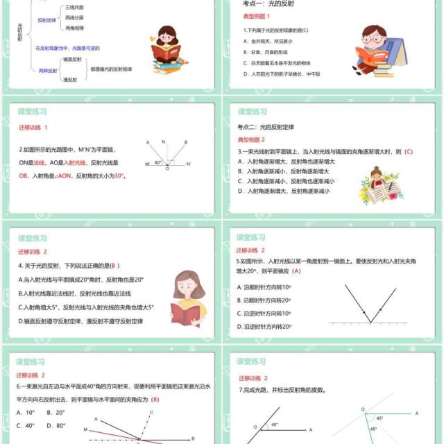 部编版五年级科学上册光的反射PPT模板