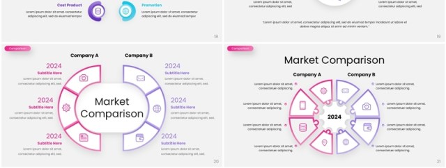 商业市场对比信息图表PPT素材模板Comparison - Infographic Presentation Template