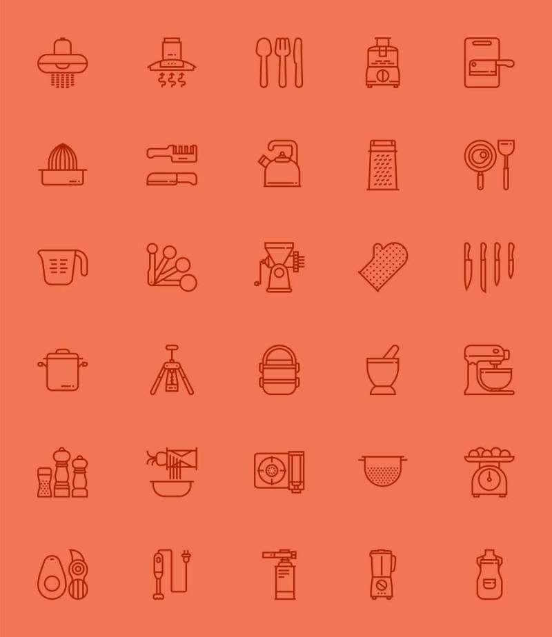 30 枚厨房图标