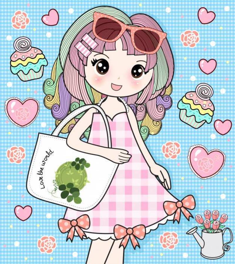 可爱的女孩时尚