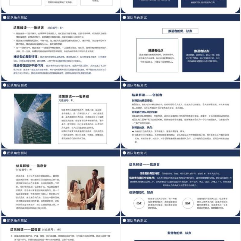 蓝色简约风团队合作与团队精神PPT模板