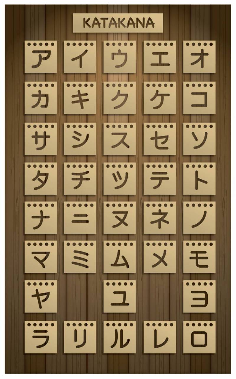  片假名日本字母矢量