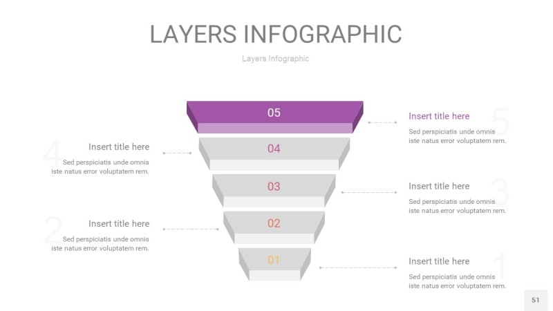粉黄色3D分层PPT信息图51