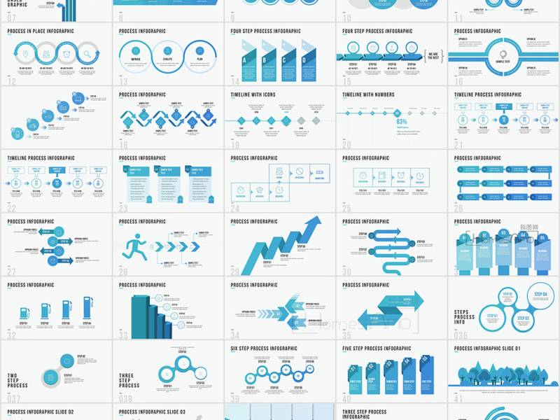 259页数据分析商务通用信息图表合集模板