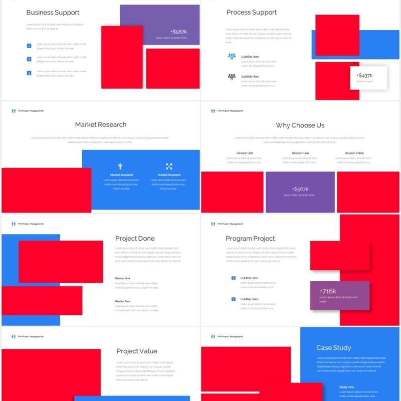 公司宣传项目管理PPT图片排版设计素材Project Management Powerpoint Template