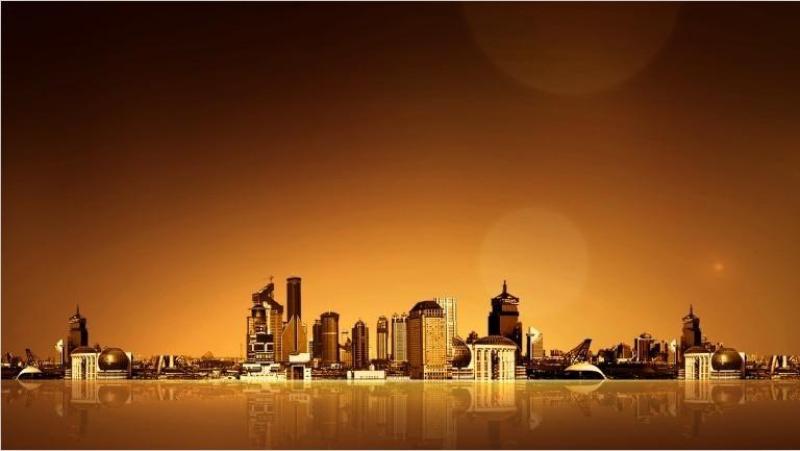 楼房背景psd分层素材