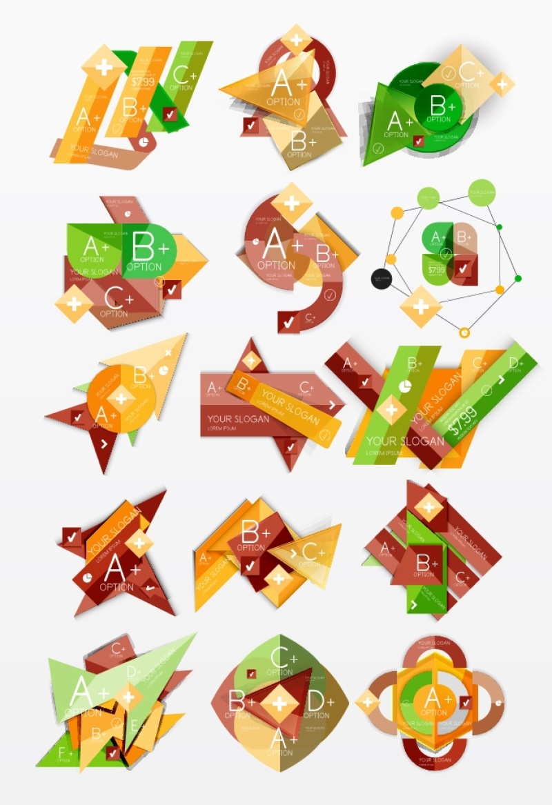 现代商业信息图表模板55