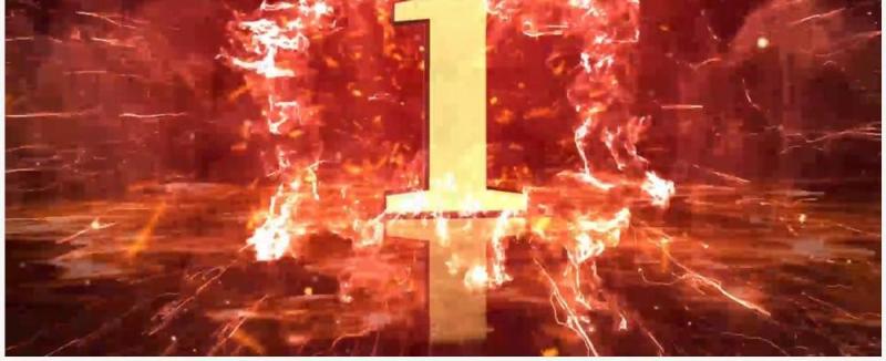 红色创意火焰年会十秒倒计时PPT模板