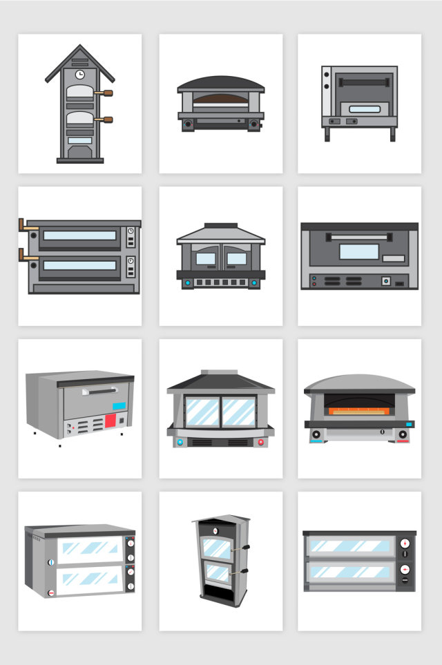 矢量各种电烤箱素材