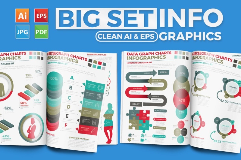 信息图形元素模板 Infographics Elements Templates