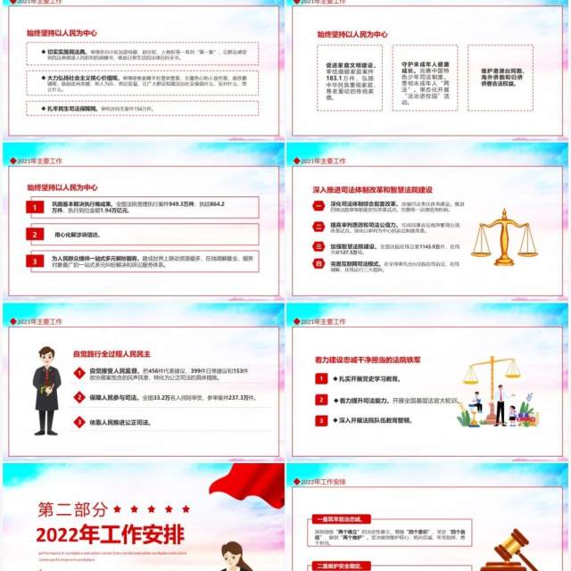 最高人民法院工作报告深入贯彻2022年全国两会精神动态PPT模板 最高人民法院工作报告深入贯彻2022年全国两会精神动态PPT模板