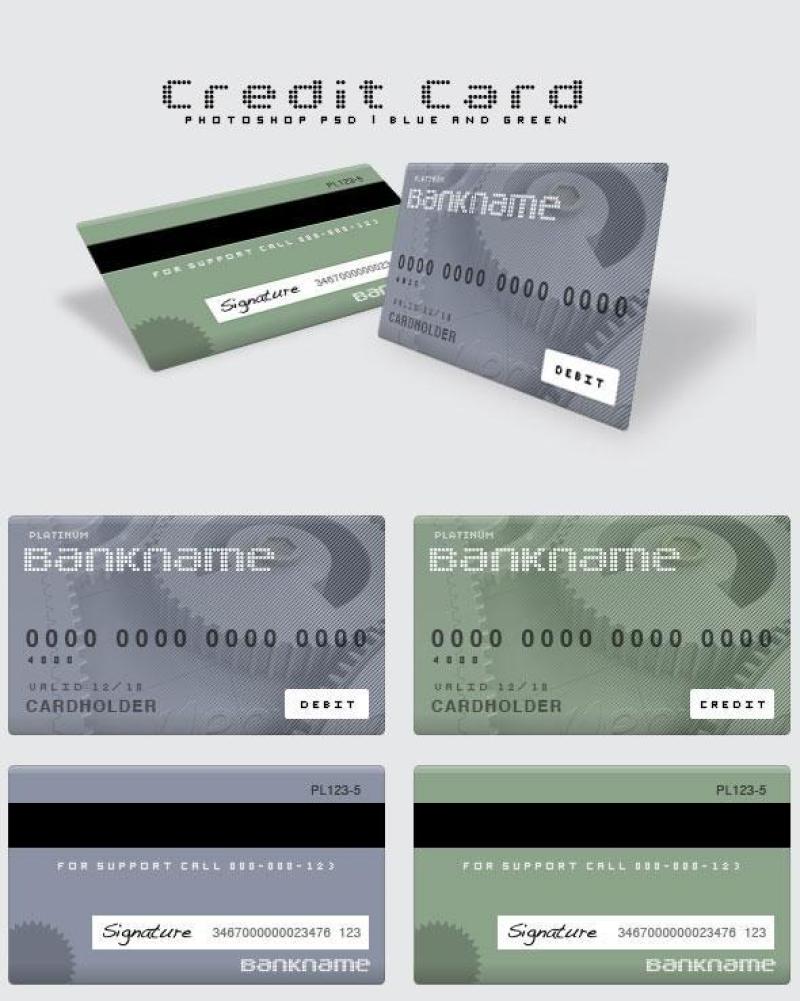 银行储蓄卡模板——PSD