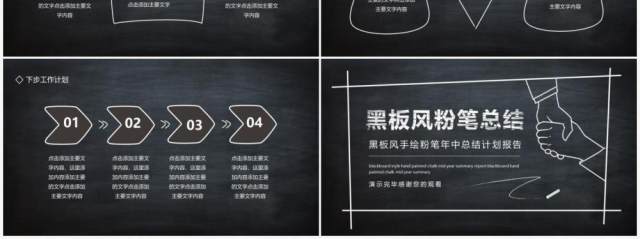 黑板风手绘粉笔年中总结计划报告动态PPT模板 黑板风手绘粉笔年中总结计划报告动态PPT模板
