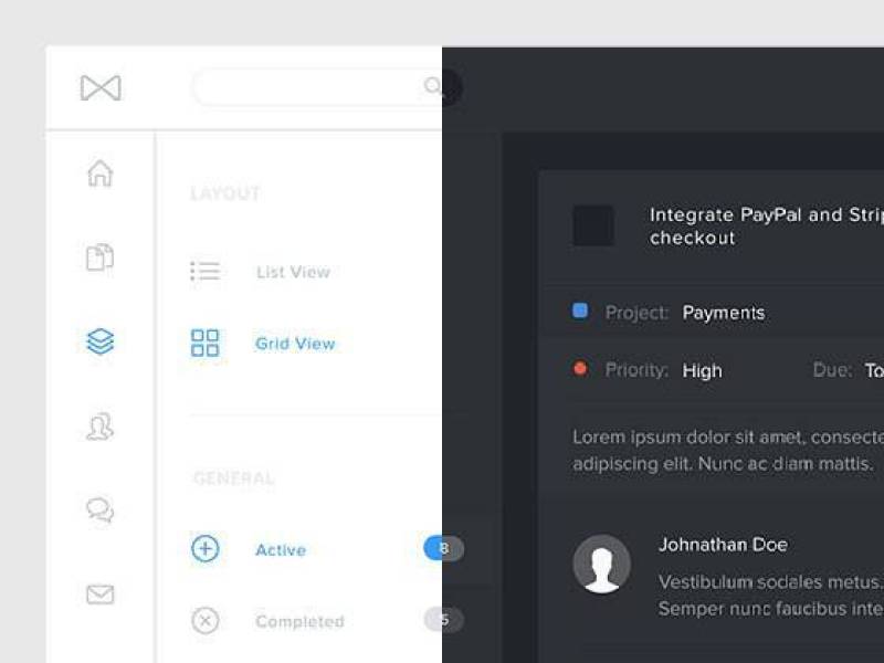 Tasks 仪表板界面