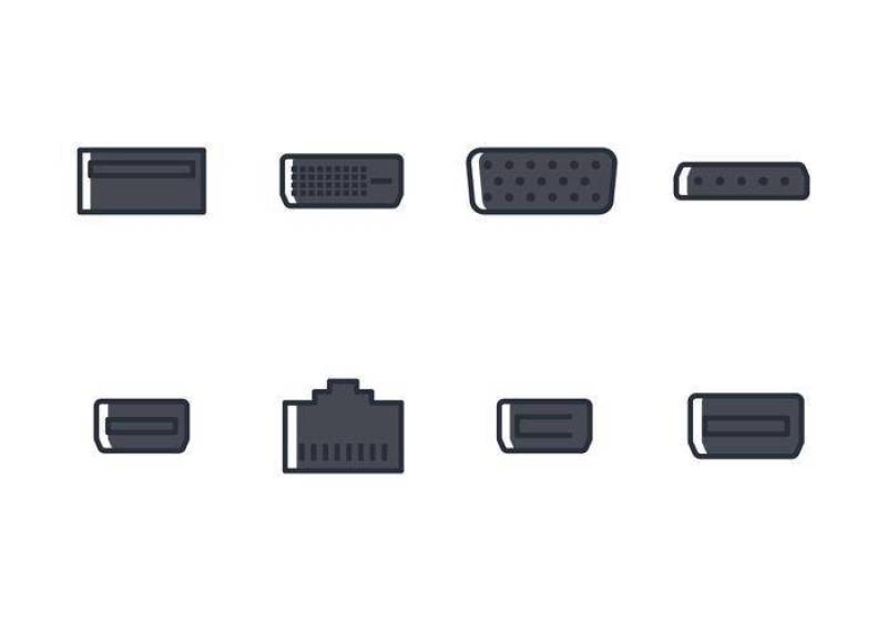 USB端口线图标