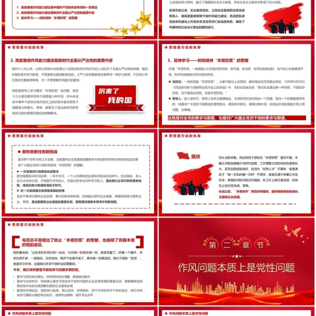 锤炼过硬能力塑造优良做风党课学习PPT模板 锤炼过硬能力塑造优良做风党课学习PPT模板