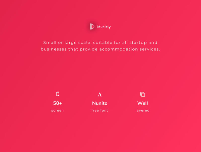 高品质的音乐和播客应用UI工具包专为Sketch。，Musicly - 音乐和播客应用UI工具包而设计