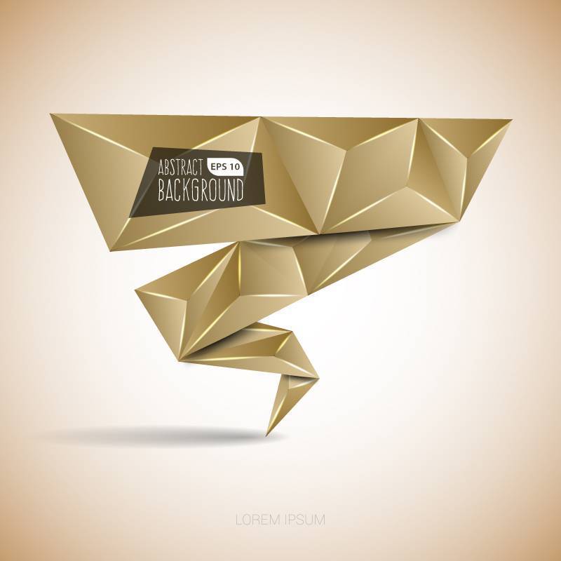 金三角抽象贴纸横幅