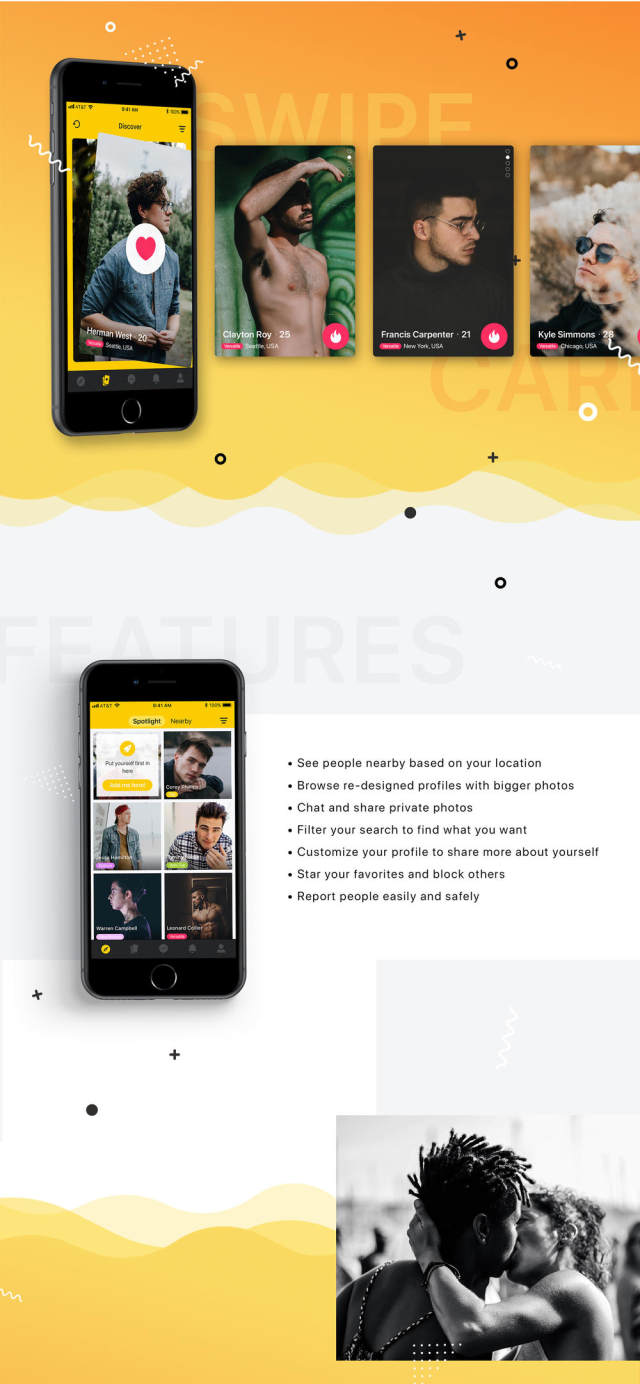 最热门的iOS约会应用程序适用于同性恋,双性恋和好奇的熊人。,BearHunt UI Kit 最热门的iOS约会应用程序适用于同性恋,双性恋和好奇的熊人。,BearHunt UI Kit