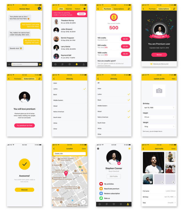 最热门的iOS约会应用程序适用于同性恋,双性恋和好奇的熊人。,BearHunt UI Kit 最热门的iOS约会应用程序适用于同性恋,双性恋和好奇的熊人。,BearHunt UI Kit