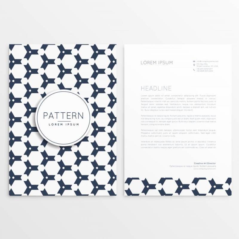 信纸设计与模式作为背景