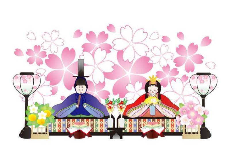 Ochanomashi简单的樱桃背景