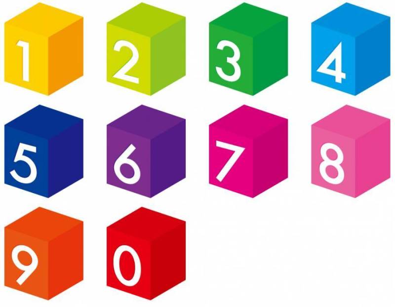 立方体　数字