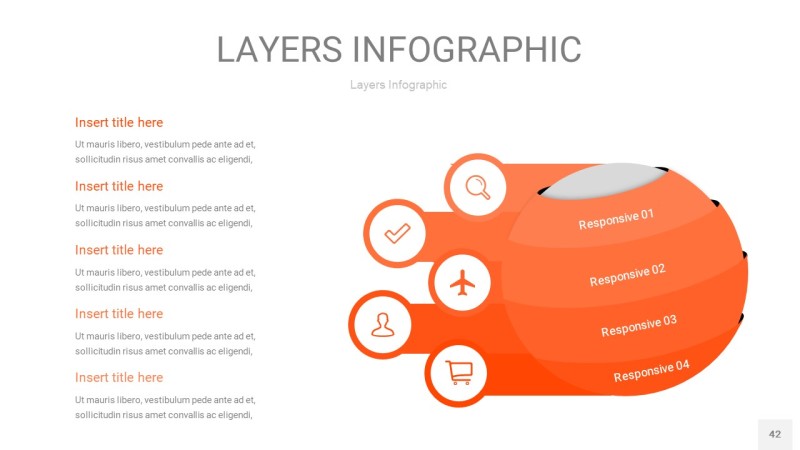 橘红色3D分层PPT信息图42