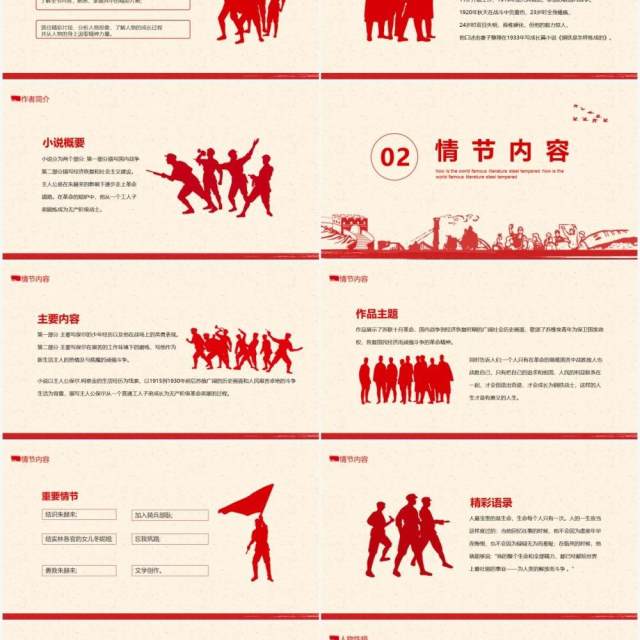 世界文学名著导读钢铁是怎样炼成的动态PPT模板 世界文学名著导读钢铁是怎样炼成的动态PPT模板