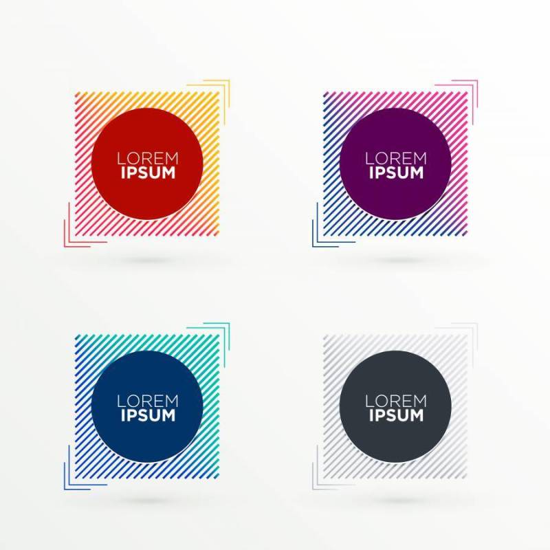 孟菲斯风格时尚横幅设置文本空间