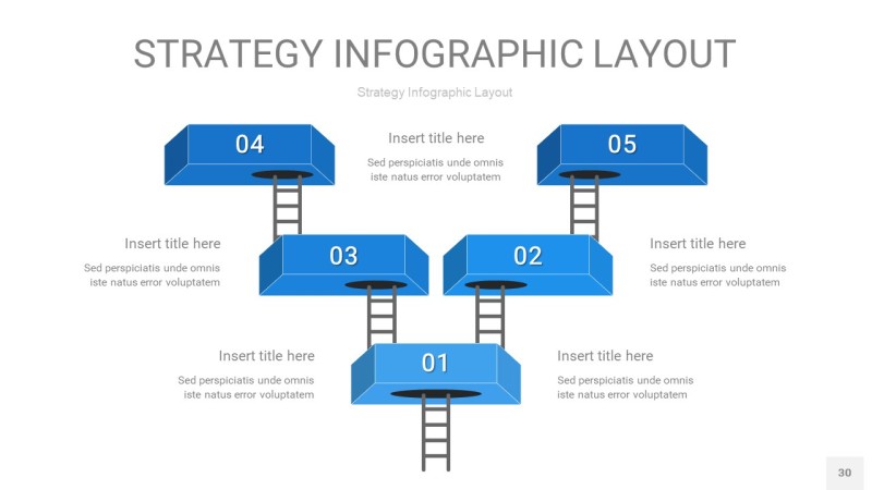 蓝色战略计划统筹PPT信息图30