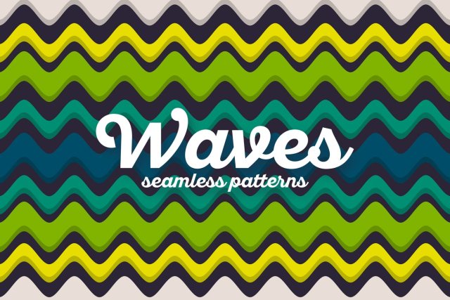 彩色波浪无缝图案AI矢量设计背景素材Colorful Waves Seamless Patterns 彩色波浪无缝图案AI矢量设计背景素材Colorful Waves Seamless Patterns