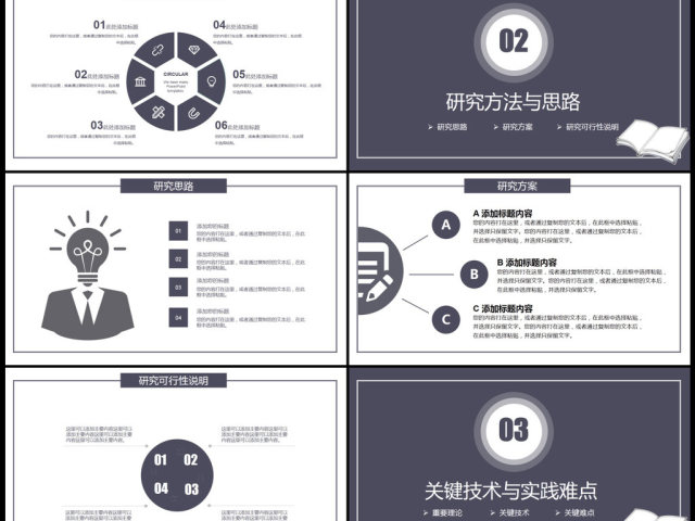 蓝色严谨开题报告毕业论文答辩PPT模板