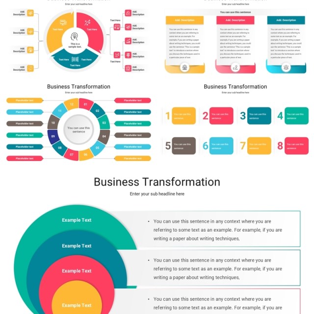 企业变革业务转型信息图结构图PPT模板Business Transformation